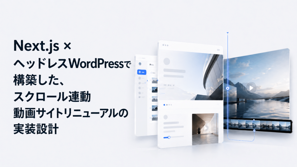 Next.js × ヘッドレスWordPressで構築した、スクロール連動動画サイトリニューアルの実装設計